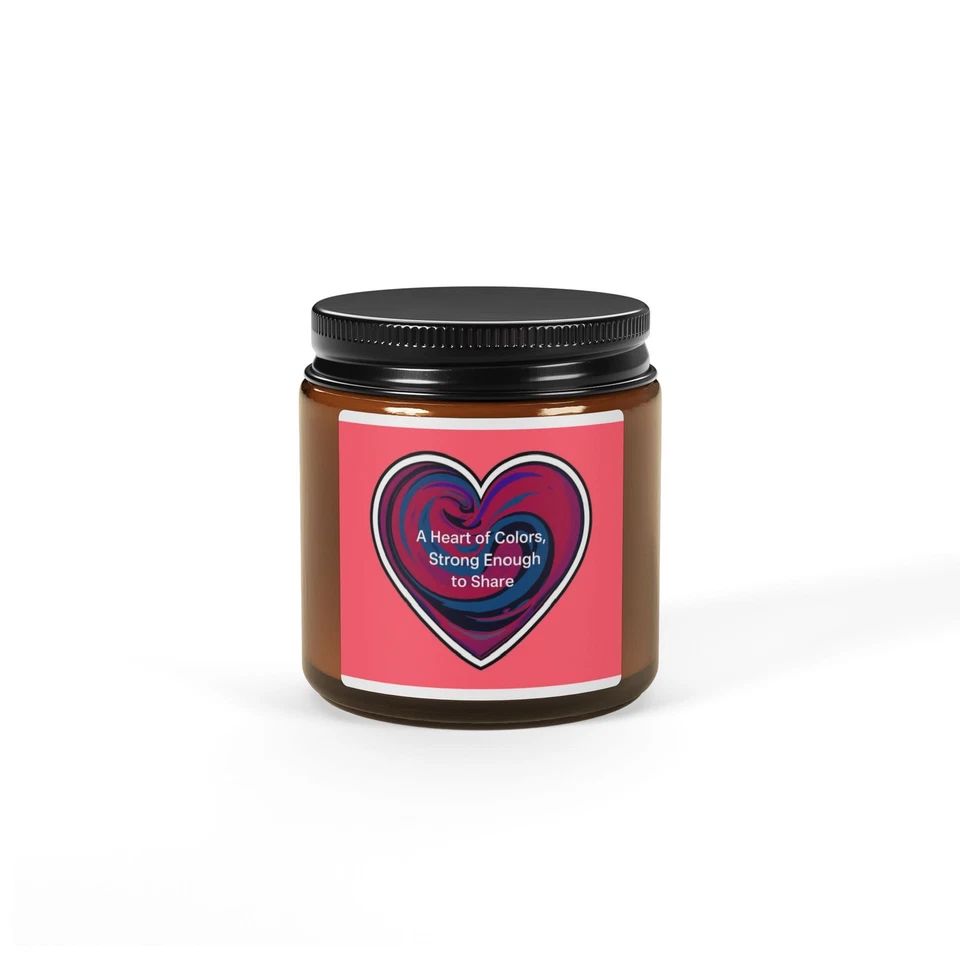 Vela de soja perfumada A Heart of Colors | Tarro ámbar | Regalo aromático, hogar [...] Foto 1 de 1