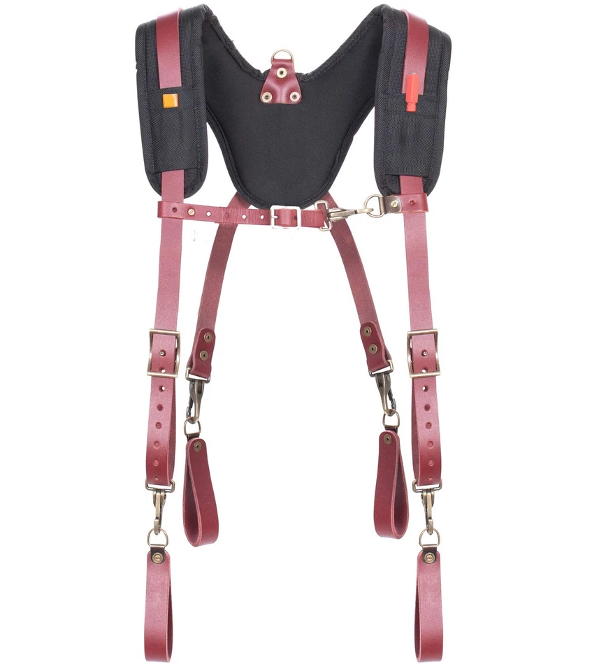 Clc 21522 Padded Yoke Leather Suspenders, Brown - Image 1 of 4