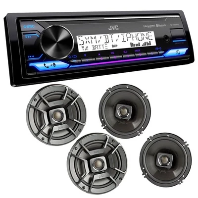 JVC Marine Receiver with Bluetooth, USB, SiriusXM, 2 Pairs Polk DB652 Speakers - Image 1 of 4