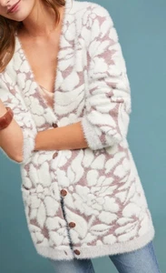 Anthropologie Meadow Rue Floral Eyelash Cardigan Pullover Damen XS - Bild 1 von 6