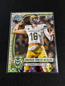 2024 Bowman Chrome U Brayden Fowler-Nicolosi X-Fractor  - Foto 1 di 2