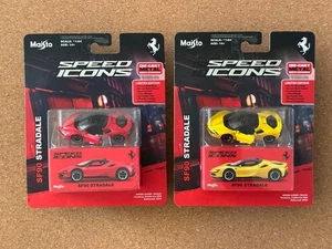 Lot of 2 - Maisto Speed Icons - Ferrari SF90 Stradale - Red Yellow - Fast Ship - Picture 1 of 1