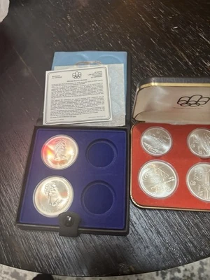 Complete 6 piece Sterling Silver Canada Olympic Coin set - Image 1 of 4
