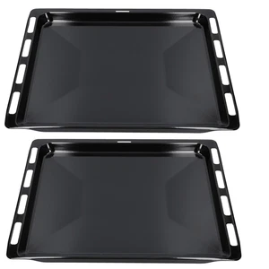 2 Stück Backblech emailliert 46,5x37,8 cm kompatibel mit Bosch Siemens Backofen - Bild 1 von 6