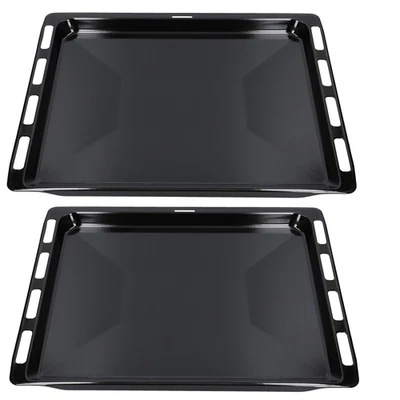 2 Stück Backblech emailliert 46,5x37,8 cm kompatibel mit Bosch Siemens Backofen - Bild 1 von 4