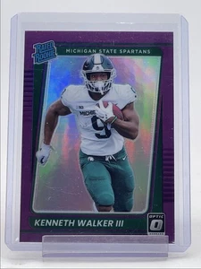 Kenneth Walker III 2022 DONRUSS OPTIC DRAFT CLASIFICACIÓN NOVATO PÚRPURA RC/49 Q5352 - Imagen 1 de 2