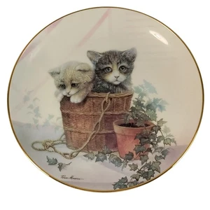 Double Trouble Collector Plate Ruane Manning Kitten Cousins Danbury Mint 1990 - Picture 1 of 5