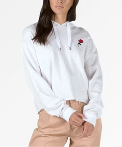 Vans Leila Hurst Hoodie White Checkerboard Rose 2019 L Skate - Picture 1 of 11