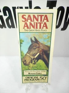 VINTAGE DEZ 26 1982 SANTA ANITA PROGRAMM — RUNDER TISCH AUF DECKEL - Bild 1 von 4
