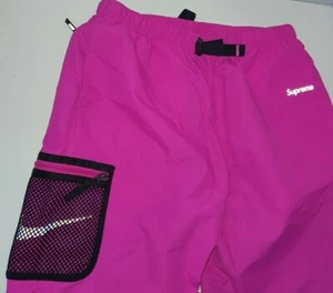 Pantalon de course réfléchissant rose trail FW17 Supreme x Nike taille XL - Photo 1/12
