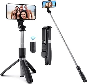 Telescopic Selfie Stick Bluetooth Tripod Monopod Phone Holder For Samsung iPhone - Picture 1 of 5