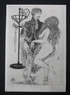 MAITRE  LEHERB , 1933-1997 . Radierung  " OEDIPE AIME SA SOEUR "  1966 signiert - Bild 1 von 4