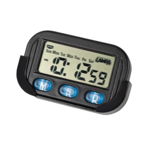 OROLOGIO DIGITALE PER AUTO CAMPER CAMION BASE ADESIVA SUPPORTO RECLINABILE LAMPA - Imagen 1 de 5