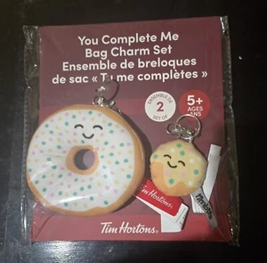 Tim Hortons 2025 You Complete Me Set of 2 Bag Charm Valentine's Day Collection - Bild 1 von 2