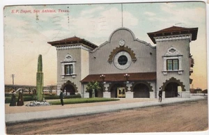 Southern Pacific Depot, San Antonio, Texas 1940 - cartolina - Foto 1 di 2