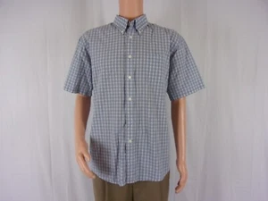 Dockers Button Up Casual Shirt SIZE: XL; 17-17.5 BLUE/GREEN/WHITE PLAID - Picture 1 of 3