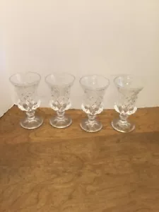 Studio Crystal By Studio Silversmiths Beverage Glasses Set Of 4 Stemware 5” 4oz - Picture 1 of 5