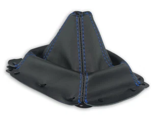 FOR MAZDA MX-5 MIATA ROADSTER NA 89-98 GEAR BOOT GAITER LEATHER STITCH BLUE - Picture 1 of 4