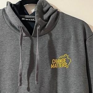 Travis Mathew Coveside Hoodie Mens Size XL Gray Long Sleeve Pullover Embroidered - Picture 1 of 10