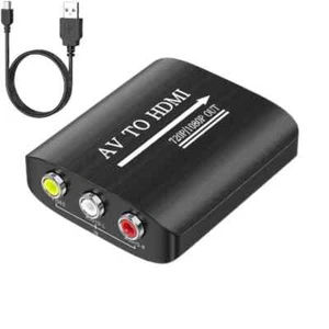 HD 1080P AV to HDMI RCA To HDMI Composite Adapter Converter With USB Cable - Picture 1 of 6