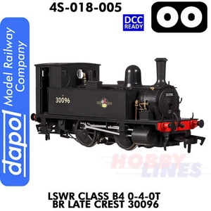 B4 0-4-0T BR LATE CREST 30096 FR Steam Locomotive 1:76 OO Dapol 4S-018-005 - Picture 1 of 5