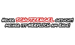 Auto Aufkleber Sticker Neuer Schutzengel Gesucht in schwarz weiß oder rot - Bild 1 von 1
