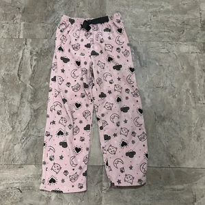 Carters Girls Fleece Pajama Pants Pull On Elastic Waist Pink Cats Stars Size 6 - Picture 1 of 4