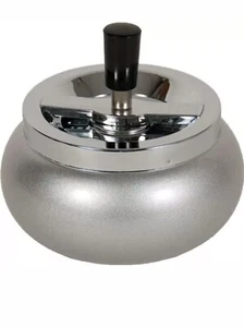 5.5" Large Metal Spinning Ashtray - Silver - Picture 1 of 1