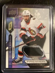 2021-22 Upper Deck Premier Rookie Jersey Egor Sokolov Rookie #143 Ottawa - Picture 1 of 2