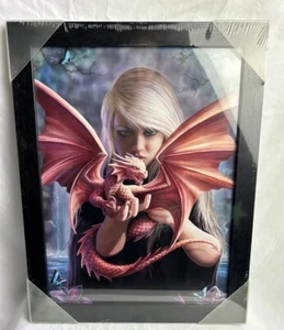 Anne Stokes "Dragonkin" gerahmter Druck - Fantasy Gothic Drachenkunst mystische Deko - Bild 1 von 3