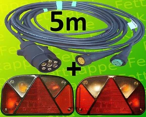 Aspöck Multipoint 2 Anhänger Rückleuchten mit 7pol. 5,0m Kabelsatz - Rücklichter - Bild 1 von 5