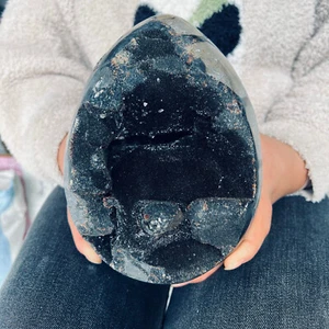 10,89 Pfund natürlicher Drache Septarier Geode Quarz Cluster Kristall Ei Heilung 4950 g - Bild 1 von 15