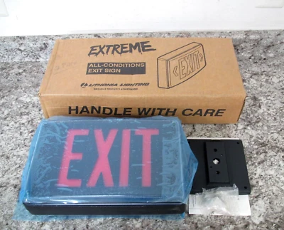New Lithonia Lighting LVS2R Extreme / All Conditions Red Letter LED Exit Sign - Image 1 of 4