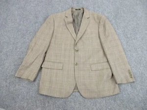 Pronto Uomo Blazer Mens 42 Beige Brown Wool Blend Jacket Coat Office Pocket - Picture 1 of 12