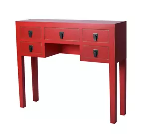 Console Table Chinoiserie Side Table Dressing Table Hallway Table Red - Picture 1 of 6