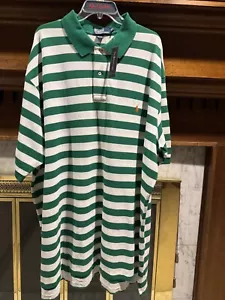 Men's Big & Tall Ralph Lauren white and green, Orange Pony Mesh Polo shirt, 4lt - Picture 1 of 4