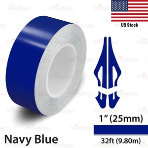 1" Vinyl Pinstriping Pin Stripe Car Styling Tape Decal Sticker 25mm NAVY BLUE - Picture 1 of 14