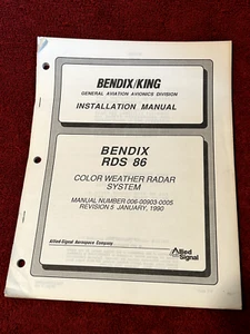 BENDIX/KING RDS 86 COLOR RADAR WEATHER INSTALLATION MANUAL P/N 006-00903-0005 - Picture 1 of 8