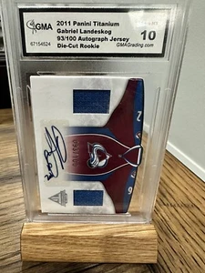 GABRIEL LANDESKOG 2011-12 TITANIUM RC DUAL JERSEY AUTO #'D 93/100 Die-Cut Rookie - Picture 1 of 4