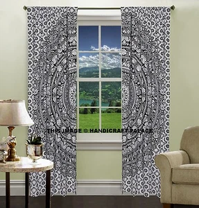 Elefant Mandala Vorhang Valances Tür hängende Wohnkultur Kunst Baumwolle Werfe - Bild 1 von 3