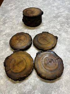 Selbstgemachte versiegelte Holzuntersetzer 4er Set - Bild 1 von 1