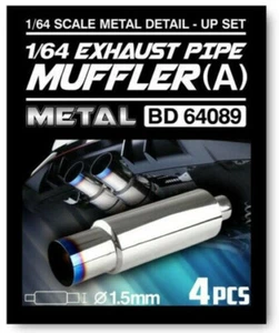 1/64 Metal EXHAUST MUFFLER Set For Diecast Models -A- (4PCS) - Picture 1 of 3