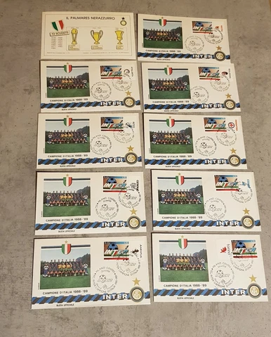 ITALY  FOOTBALL -SOCCER INTER CHAMPION BEAUTIFUL  18 FDC & SPECIAL CARTON Cover