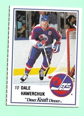 (1) DALE HAWERCHUK   1989-90 KRAFT DINNER # 50 JETS  FOOD  CARD  (M5140) - Image 1 of 2