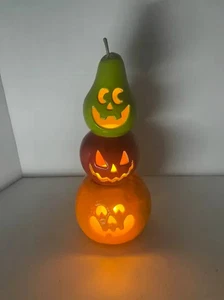 Hyde & EEK! Boutique Naranja Manzana Pera Apilado Halloween Tallado Iluminar Objetivo - Imagen 1 de 7