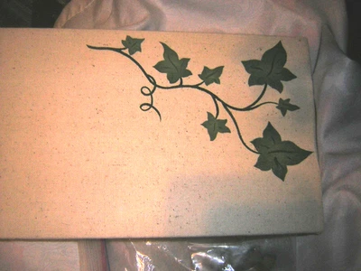 Magnetic Green IvyDesign Memo Board with Ivy StickPins  12"HX6"W NotesMessages - Image 1 of 3