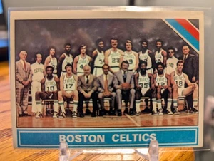 1975-76 Topps #204 Boston Celtics Team Checkliste Vintage NBA Basketball sehr guter Zustand - Bild 1 von 2