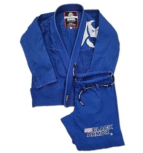 Black Armor BJJ Jiujitsu Gi Kimono Blue Set Size A1 400gsm / 8oz ripstop - Picture 1 of 10