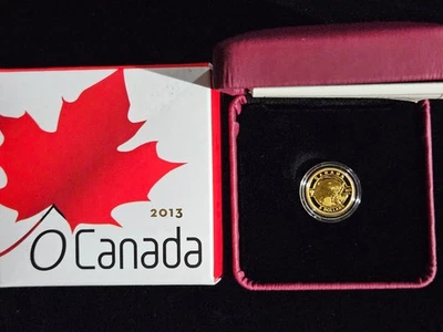🌟 2013 $5 1/10 унции .9999 золото O Канада бобр доказательство канадский RCM монета #/4000 - Изображение 1 из 4
