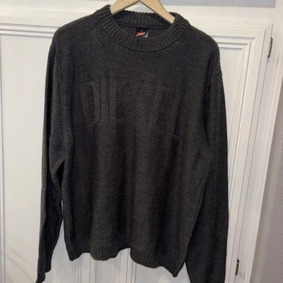 Vintage Diesel Gray Sweater Wool Blend Made In Italy Sz XL  Logo GREAT Condition - Image 1 of 4